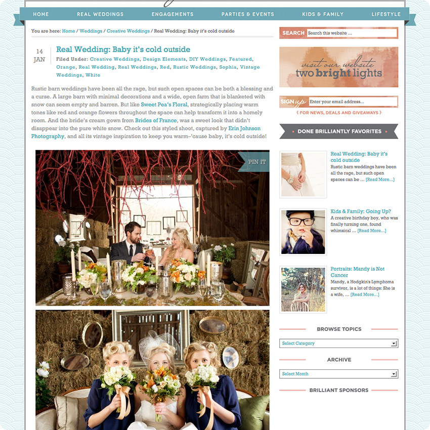 Vintage Winter Wedding